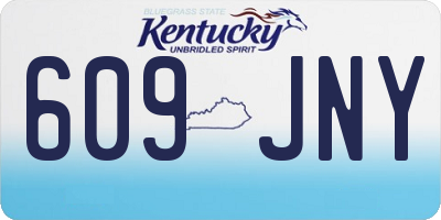 KY license plate 609JNY