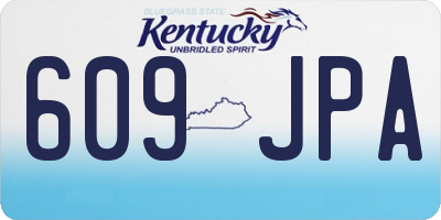 KY license plate 609JPA