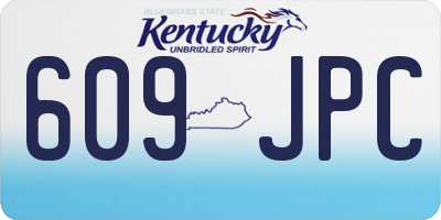 KY license plate 609JPC