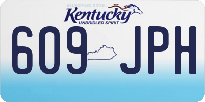 KY license plate 609JPH