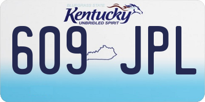KY license plate 609JPL