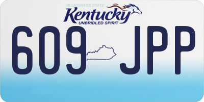 KY license plate 609JPP