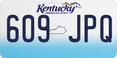KY license plate 609JPQ
