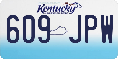 KY license plate 609JPW