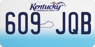 KY license plate 609JQB