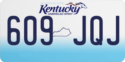 KY license plate 609JQJ