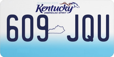KY license plate 609JQU