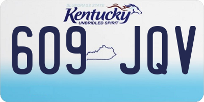 KY license plate 609JQV