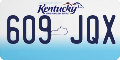 KY license plate 609JQX