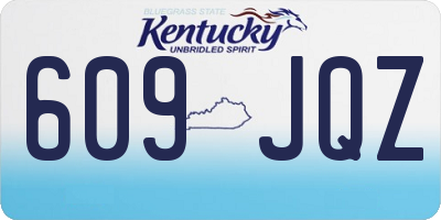 KY license plate 609JQZ