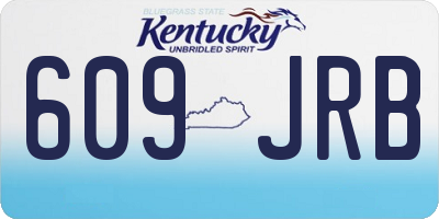 KY license plate 609JRB