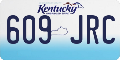 KY license plate 609JRC