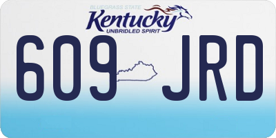 KY license plate 609JRD