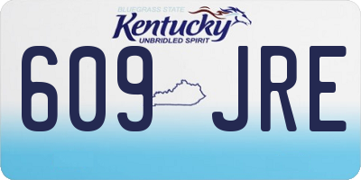 KY license plate 609JRE