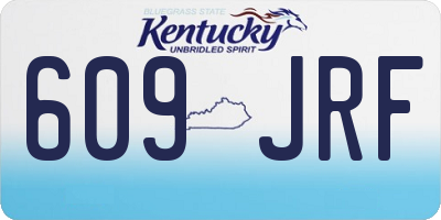 KY license plate 609JRF