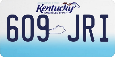 KY license plate 609JRI