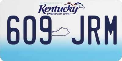 KY license plate 609JRM