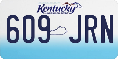 KY license plate 609JRN