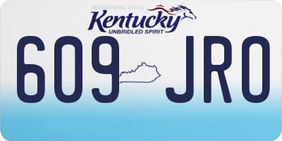 KY license plate 609JRO