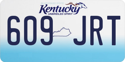 KY license plate 609JRT