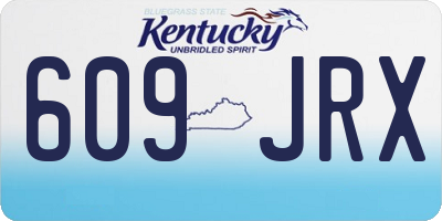 KY license plate 609JRX