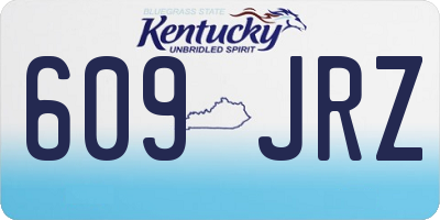 KY license plate 609JRZ
