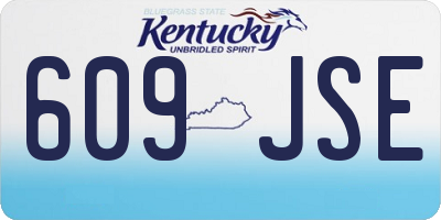 KY license plate 609JSE