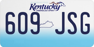 KY license plate 609JSG
