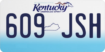 KY license plate 609JSH