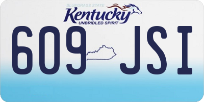 KY license plate 609JSI