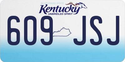 KY license plate 609JSJ