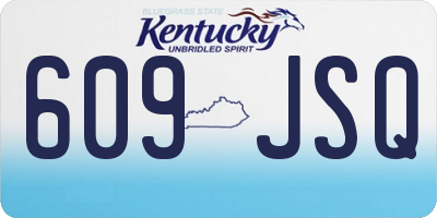 KY license plate 609JSQ