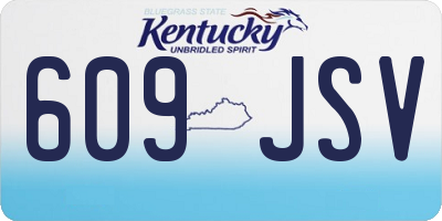 KY license plate 609JSV
