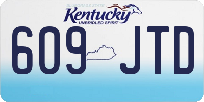 KY license plate 609JTD