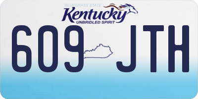 KY license plate 609JTH