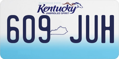 KY license plate 609JUH