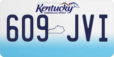 KY license plate 609JVI