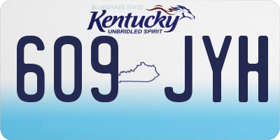 KY license plate 609JYH