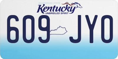 KY license plate 609JYO