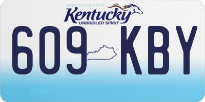KY license plate 609KBY
