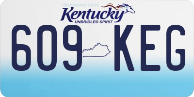 KY license plate 609KEG