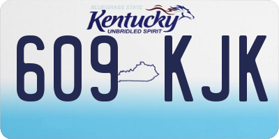 KY license plate 609KJK