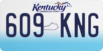 KY license plate 609KNG
