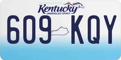 KY license plate 609KQY