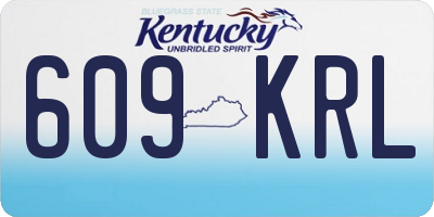 KY license plate 609KRL