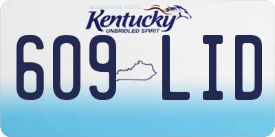 KY license plate 609LID