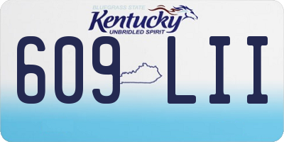 KY license plate 609LII