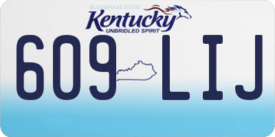 KY license plate 609LIJ