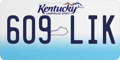 KY license plate 609LIK