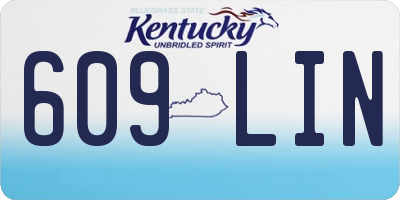 KY license plate 609LIN